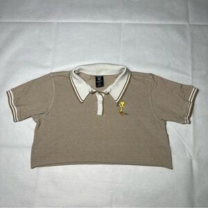 Warner Bros. Tan Polo with Cartoon Design